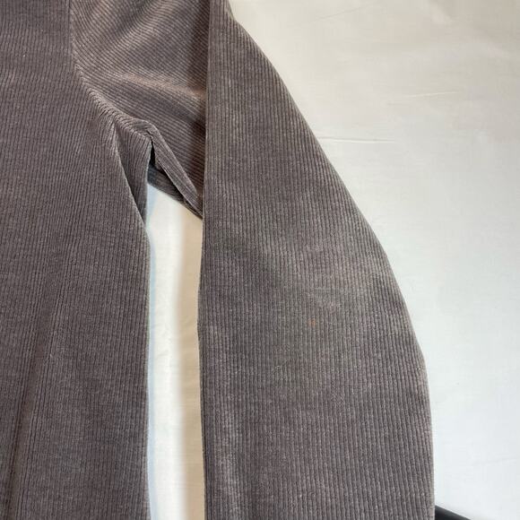 Vintage Y2K St. John's Bay Corduroy Full Zip Hoodie Taupe Gray Women's XL - Picture 5 of 7